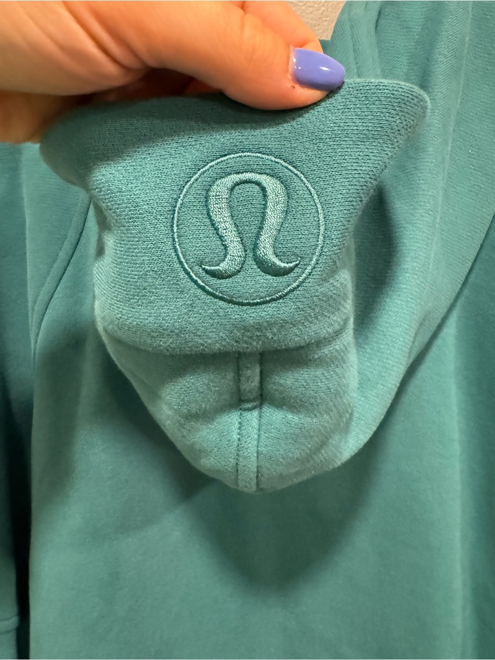NWT Lululemon Scuba Oversized Side-Slit Hoodie in Teal Lagoon Size M/L - Picture 4 of 8